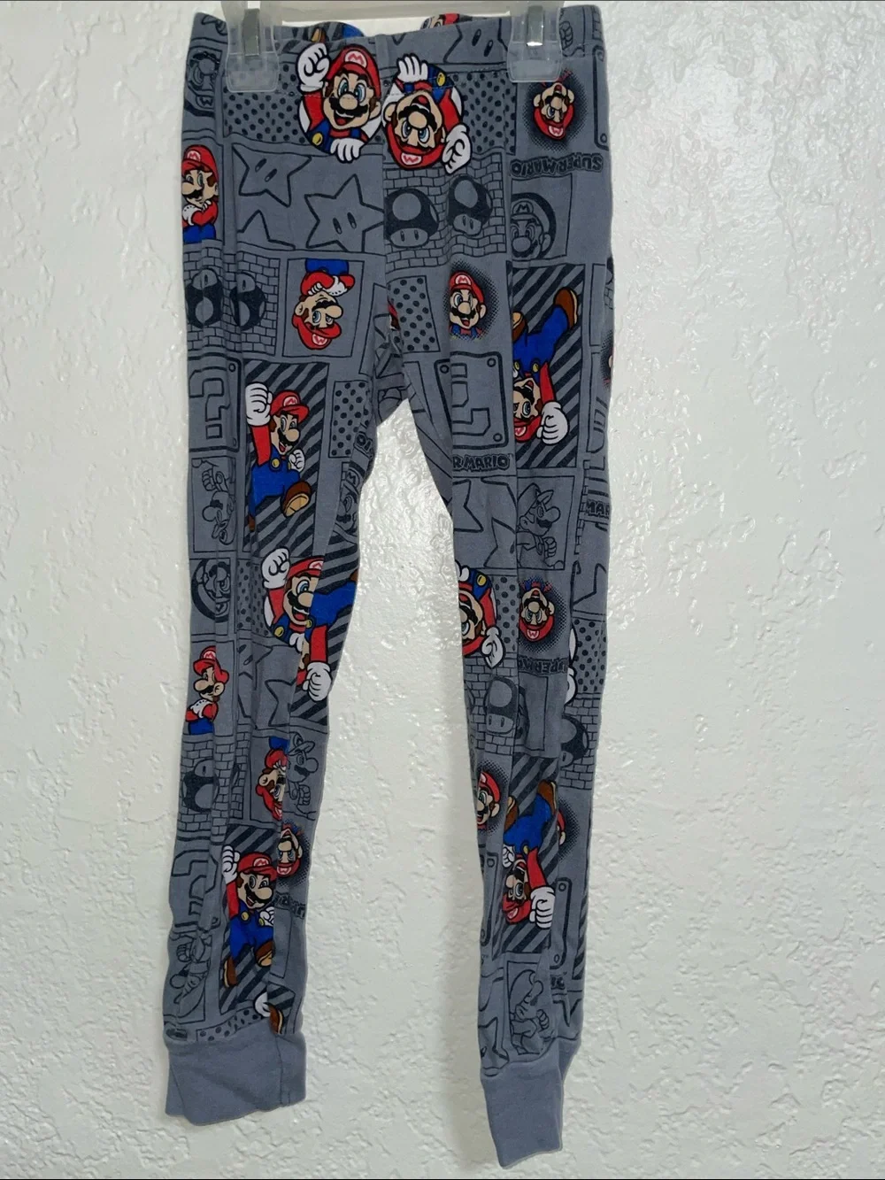 Super Mario Gray Kids Pajama Set - Short Sleeve Top & Pants